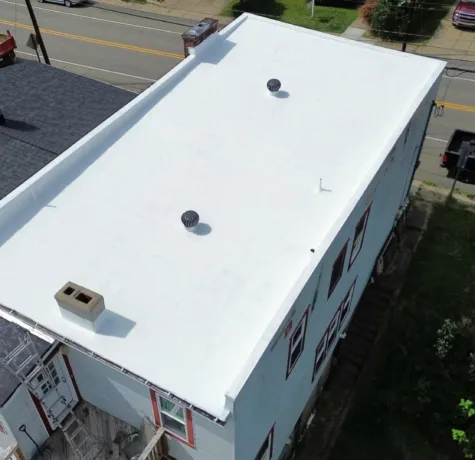 Commercial flat roof by Malick Brothers Exteriors in the Pittsburgh area