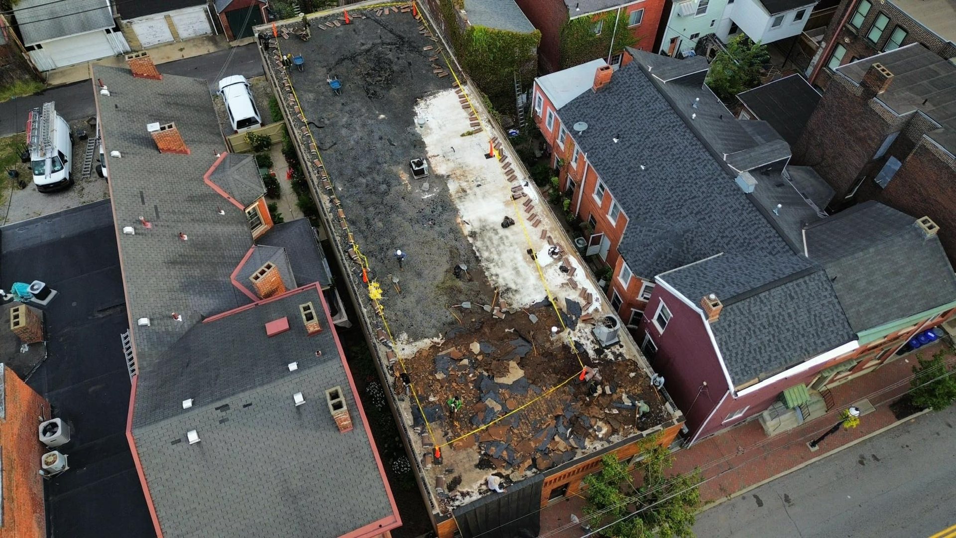 Malick Brothers Exteriors commercial roof project in Pittsburgh