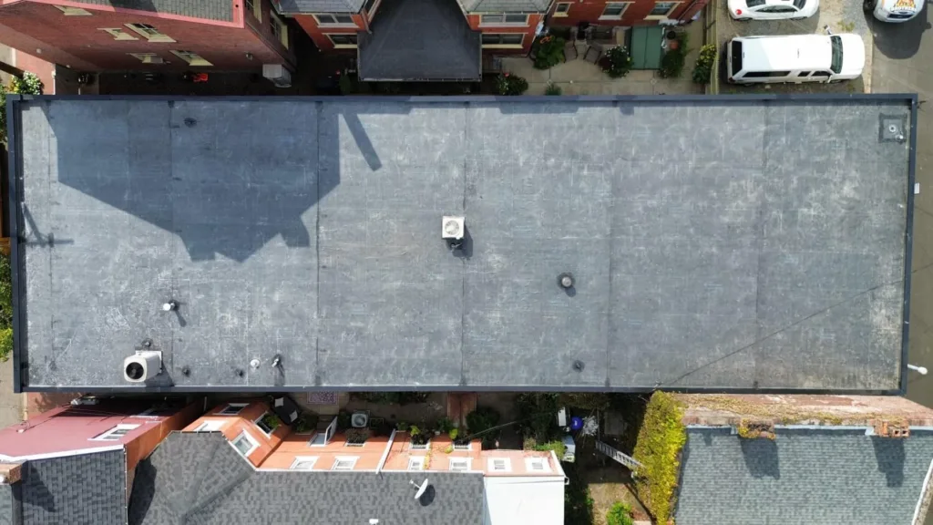 Commercial flat roof by Malick Brothers Exteriors in the Pittsburgh area