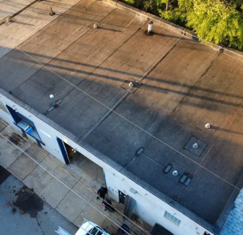 Commercial flat roof by Malick Brothers Exteriors in the Pittsburgh area