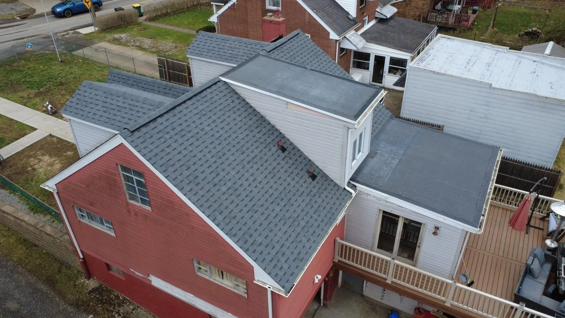 Flat roof by Malick Brothers Exteriors in the Pittsburgh area