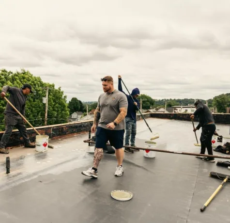 Flat roof installed by Malick Brothers Exteriors in Pittsburgh