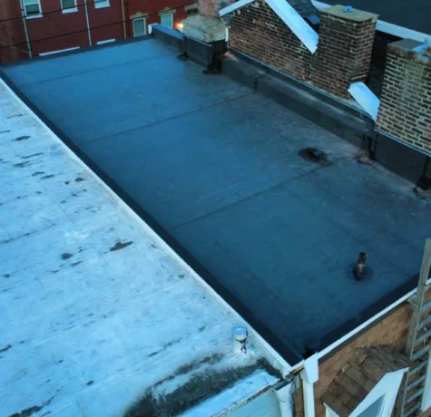 Flat roof installed by Malick Brothers Exteriors in Pittsburgh