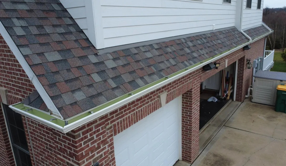 300 feet of seamless white gutters by Malick Brothers Exteriors in McCandless