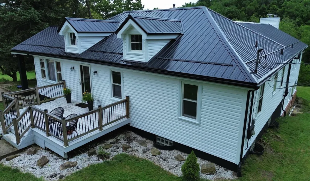 Metal roof panels and dormers on a Wexford home roofed by Malick Brothers Exteriors
