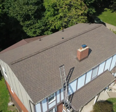 New shingle roof installed by Malick Brothers Exteriors in the Pittsburgh area