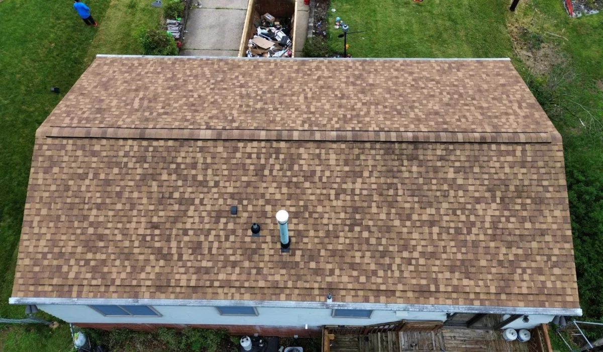 New Atlas shingle roof installed by Malick Brothers Exteriors in Allison Park
