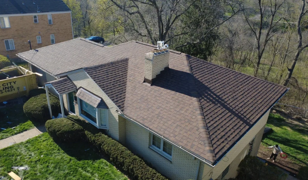 New Atlas shingle roof installed by Malick Brothers Exteriors in Ross Township