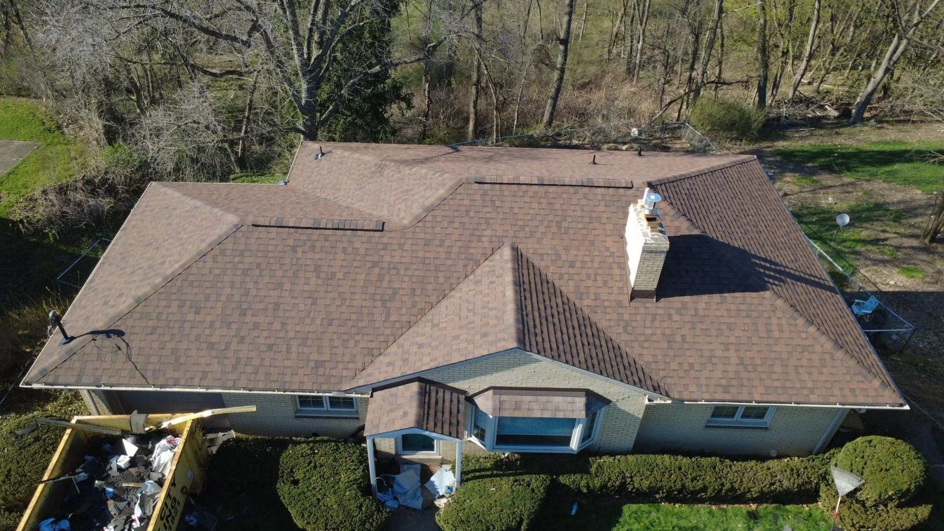 New Atlas shingle roof installed by Malick Brothers Exteriors in Ross Township
