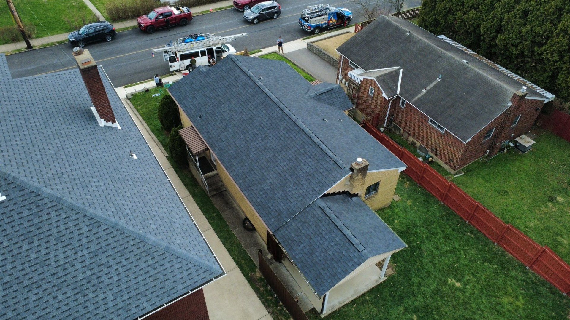 New shingle roof installed by Malick Brothers Exteriors in the Pittsburgh area