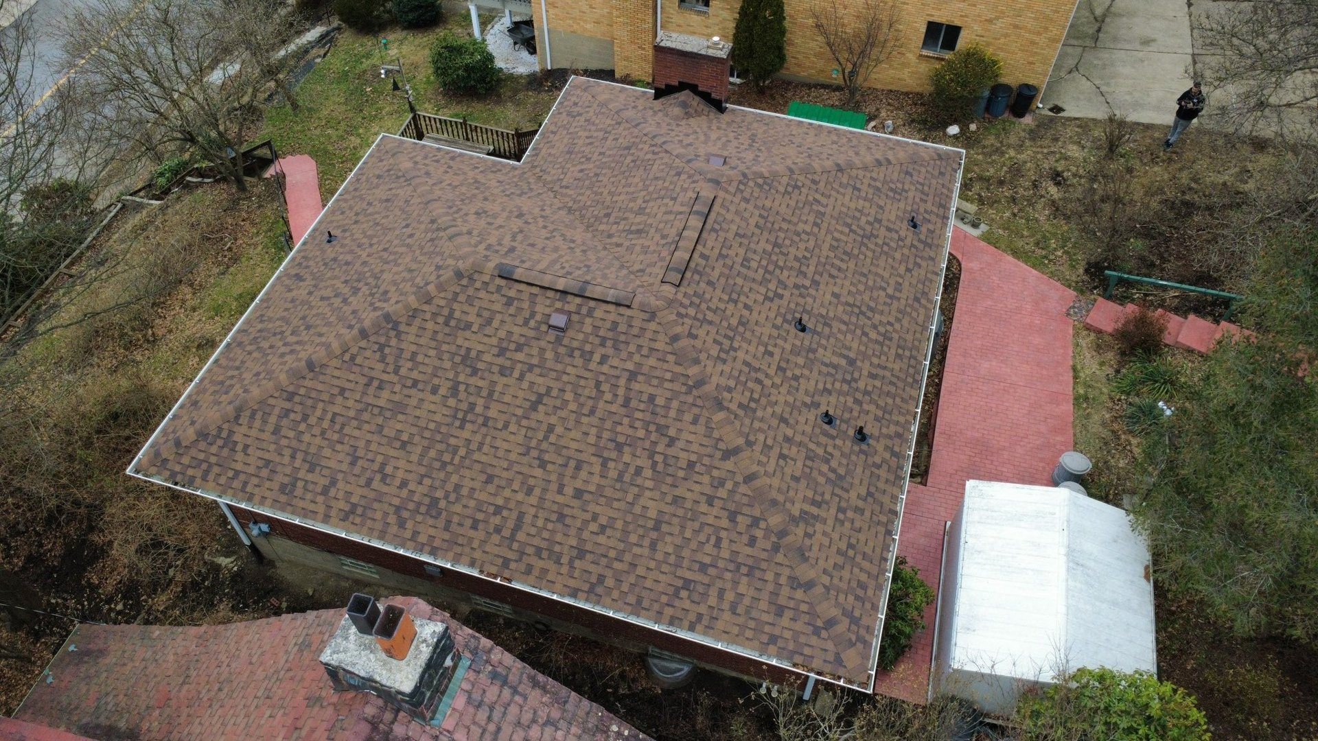 New shingle roof installed by Malick Brothers Exteriors in the Pittsburgh area