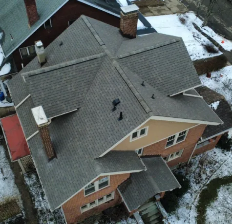 New Atlas shingle roof installed by Malick Brothers Exteriors in Squirrel Hill