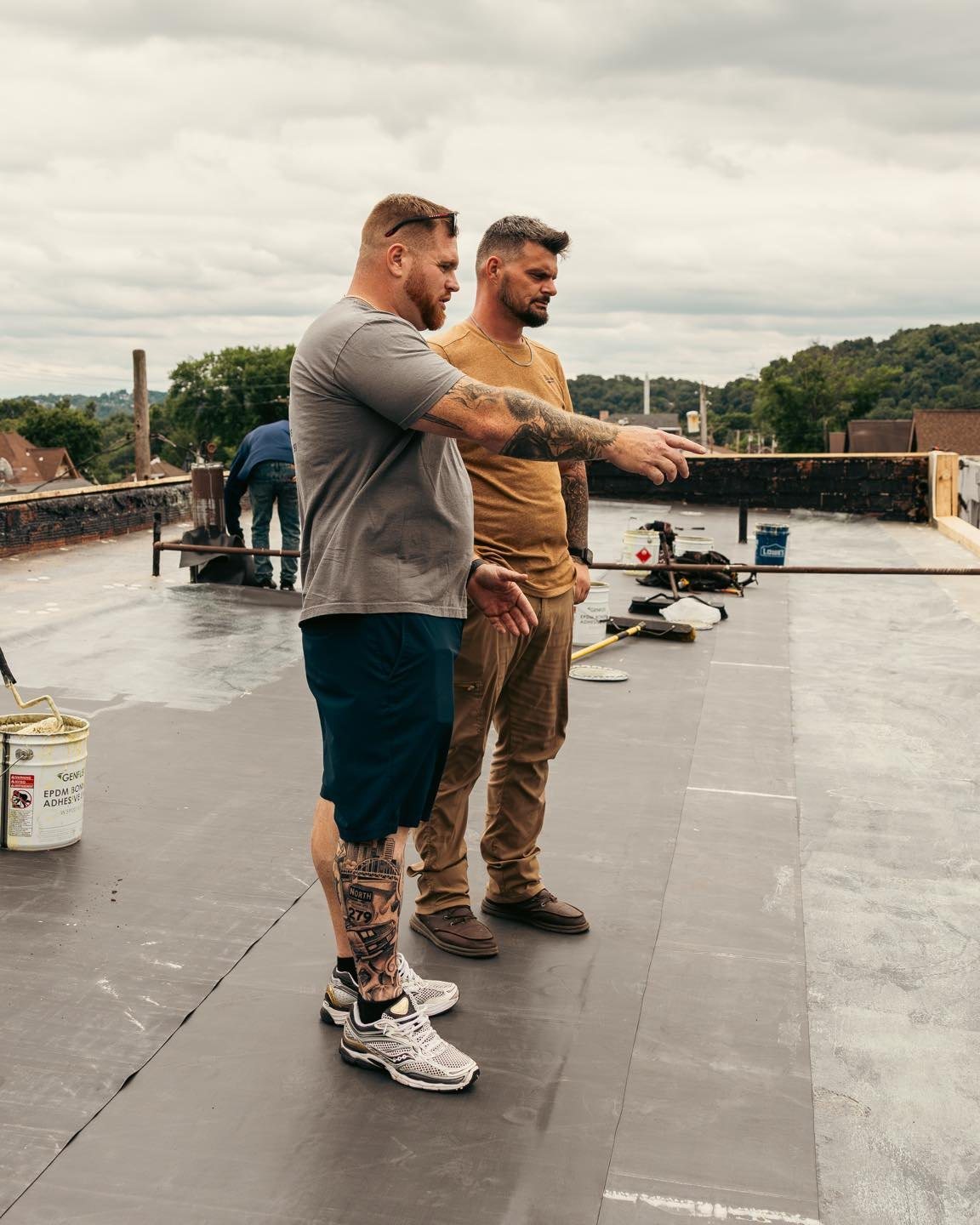 Malick Brothers Exteriors roofing crew on the job
