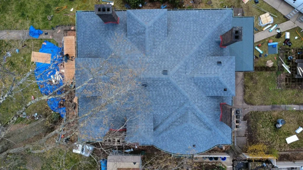 Malick Brothers crew working on a roof in the Pittsburgh area